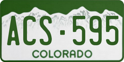 CO license plate ACS595