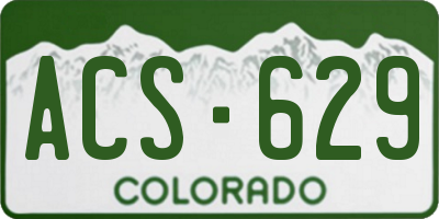 CO license plate ACS629
