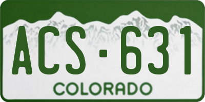 CO license plate ACS631