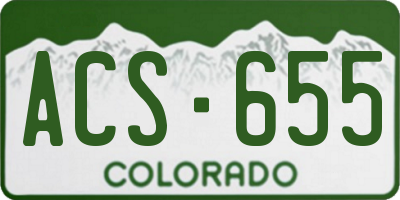 CO license plate ACS655