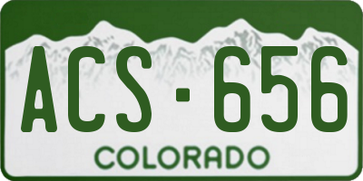 CO license plate ACS656