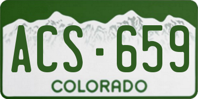 CO license plate ACS659
