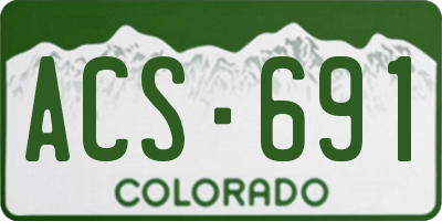 CO license plate ACS691
