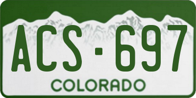 CO license plate ACS697