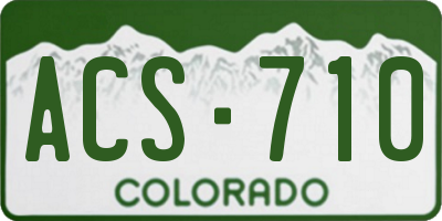 CO license plate ACS710