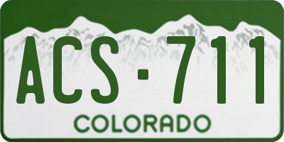 CO license plate ACS711