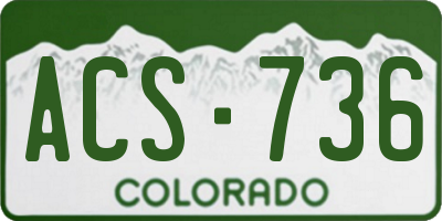 CO license plate ACS736