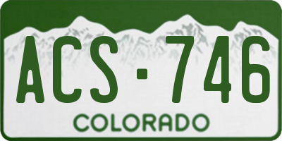CO license plate ACS746
