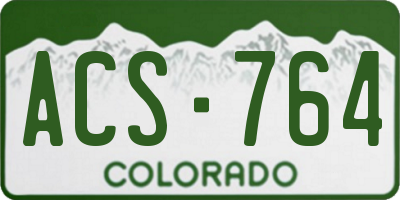 CO license plate ACS764