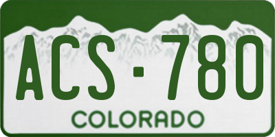 CO license plate ACS780
