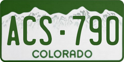 CO license plate ACS790