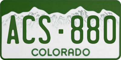 CO license plate ACS880