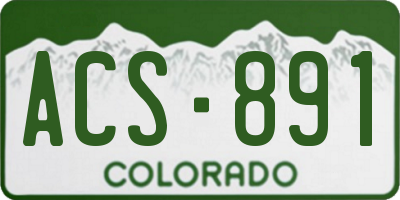 CO license plate ACS891