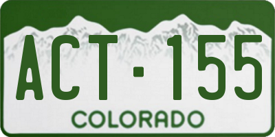 CO license plate ACT155