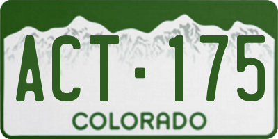 CO license plate ACT175