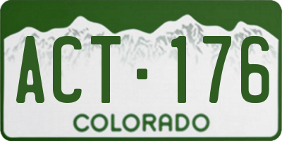 CO license plate ACT176