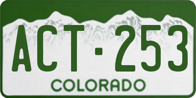 CO license plate ACT253