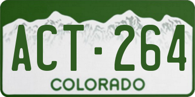CO license plate ACT264