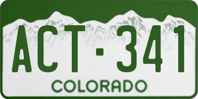 CO license plate ACT341