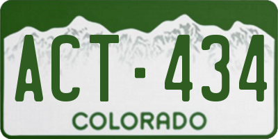 CO license plate ACT434