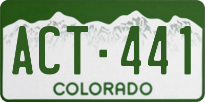 CO license plate ACT441