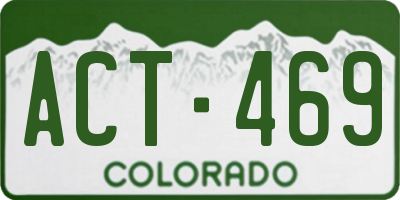 CO license plate ACT469