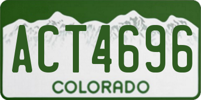 CO license plate ACT4696