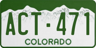 CO license plate ACT471