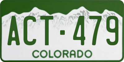CO license plate ACT479