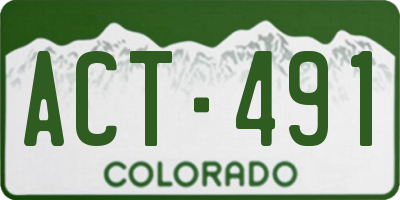 CO license plate ACT491