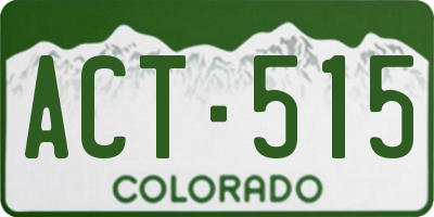 CO license plate ACT515