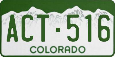 CO license plate ACT516
