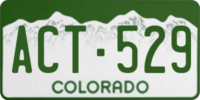 CO license plate ACT529