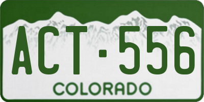CO license plate ACT556