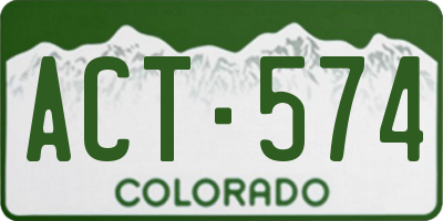 CO license plate ACT574
