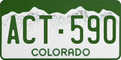 CO license plate ACT590