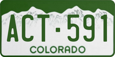 CO license plate ACT591