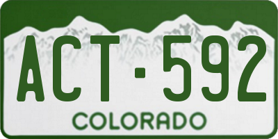 CO license plate ACT592
