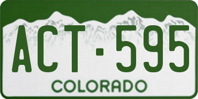 CO license plate ACT595