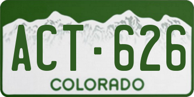 CO license plate ACT626