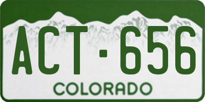 CO license plate ACT656