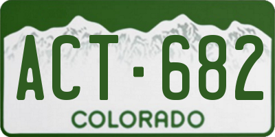 CO license plate ACT682