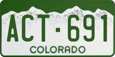 CO license plate ACT691
