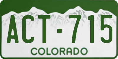 CO license plate ACT715