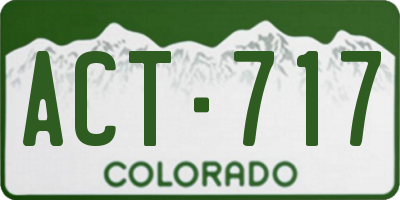 CO license plate ACT717