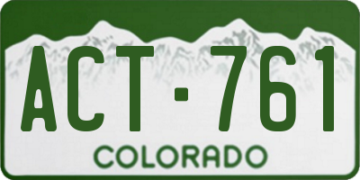 CO license plate ACT761