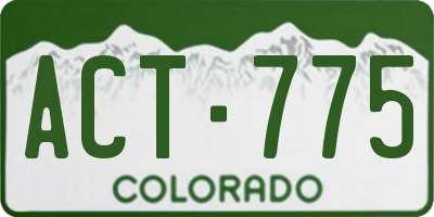 CO license plate ACT775