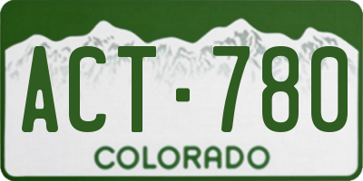 CO license plate ACT780