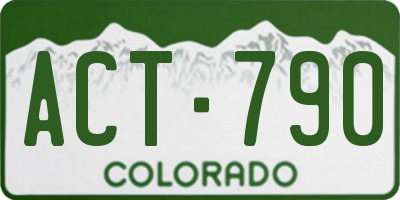 CO license plate ACT790