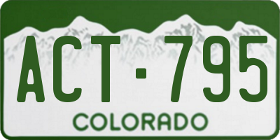 CO license plate ACT795